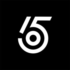 65 Number logo design vector image , icon 65 number logo design  , logo number 65  - obrazy, fototapety, plakaty