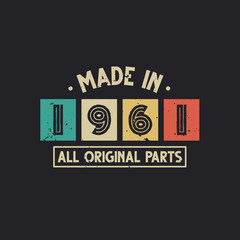 Fototapeta premium Made in 1961 All Original Parts