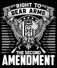 Second amendment t-shirt design