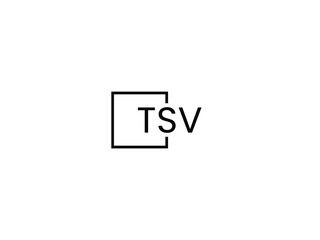 TSV letter initial logo design vector illustration