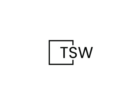 TSW letter initial logo design vector illustration