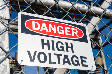 High voltage sign.