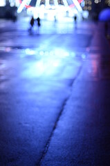 Blurred view of night city 