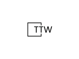 TTW letter initial logo design vector illustration