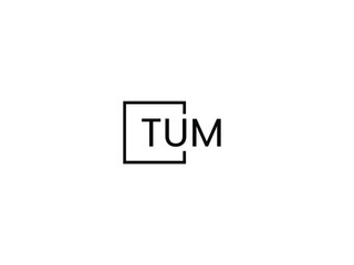 TUM letter initial logo design vector illustration