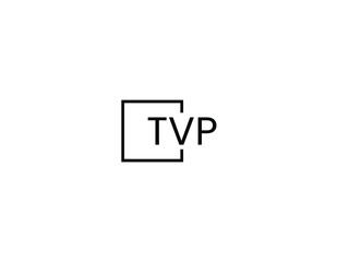 TVP letter initial logo design vector illustration