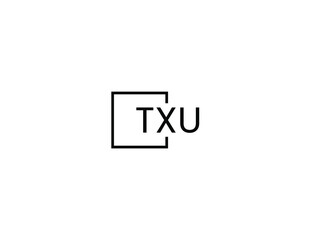 TXU letter initial logo design vector illustration