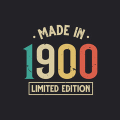 Vintage 1900 birthday, Made in 1900 Limited Edition