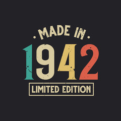 Vintage 1942 birthday, Made in 1942 Limited Edition