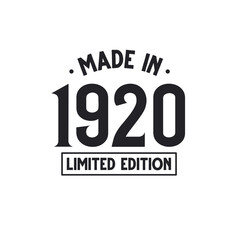 Made in 1920 Limited Edition