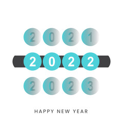 modern minimalistic 2022 new year banner logo icon social media post template
