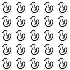 seamless pattern of cute duck cartoon