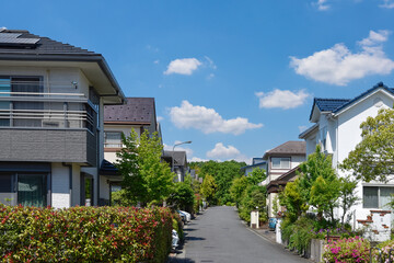 Fototapeta na wymiar 日本の住宅地　Japan's residential area. 