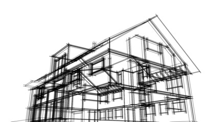 architecture design digital vector illustration