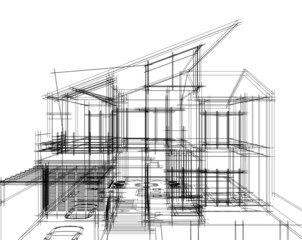 architecture design digital vector illustration