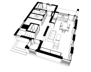 architecture design digital vector illustration
