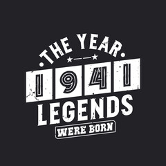 Fototapeta na wymiar The year 1941 Legends were Born