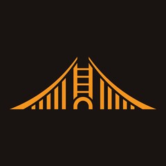 Bridge logo vector icon