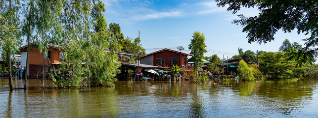 Fototapeta na wymiar Floods in Thailand 2021 