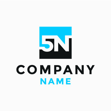 5N initial logo vector image