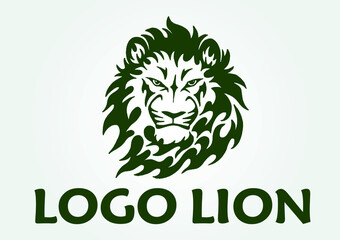 logo of lion king head (green) | icon Vector 