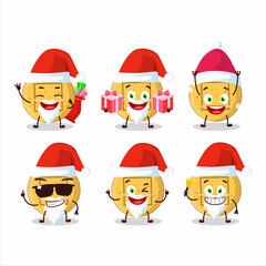 Santa Claus emoticons with dalgona candy square cartoon character