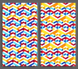 Isometric pattern cover. Modern design. Cool colorful background. Applies to Banners, Plaques, Posters, Flyers. eps10 vector template.