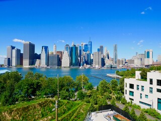 Fototapeta premium Lower Manhattan View from promenade, Brooklyn, New York City