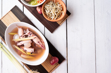 Squid Ink Soup with Lemongrass Thai Food