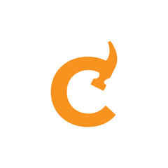 Initial Letter C Hammer Logo Design Inspiration