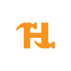 Initial Letter H Hammer Logo Design Inspiration