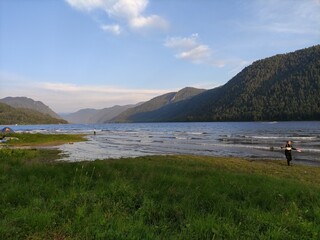 lake and mountains