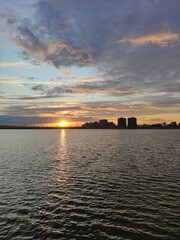 sunset over the sea