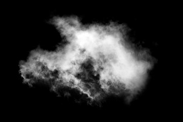 Fototapeta na wymiar White realistic dust and smoke overlay on black background, smoke effect, Clouds, realistic, Fog, Dust.