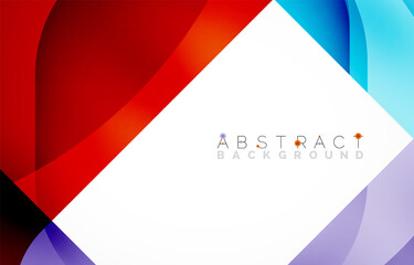 Minimal background. Abstract square shape with round corners created with wavy forms. Vector Illustration For Wallpaper, Banner, Background, Landing Page