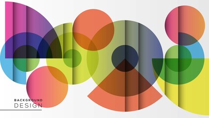 Abstract Modern Design with Circle Pop Color good for Event or Business Background Graphic Element Vector