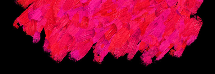 Multicolor oil painting on black background. Abstract hand drawn stained background