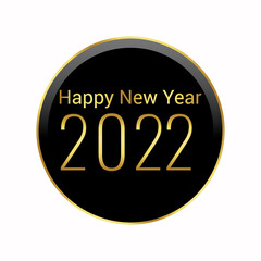Happy New Year 2022 text design for Brochure, card, banner, poster design template.