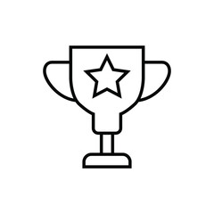 Star trophy cup icon vector graphic