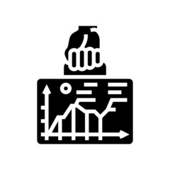 strategy development glyph icon vector. strategy development sign. isolated contour symbol black illustration