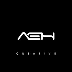 AEH Letter Initial Logo Design Template Vector Illustration