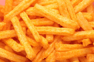 close-up fries fried until crispy