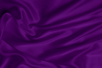 Velvet violet color Fashion background. 2022 year colour trend. Purple color cloth background. Soft silk fabric backdrop, copy space
