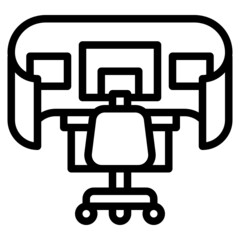 Screen line icon