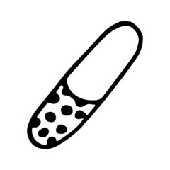 capsule hand drawn doodle. vector, scandinavian, nordic, minimalism, monochrome. icon, sticker, medicine, health.