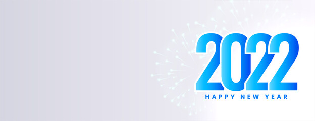 happy new year 2022 stylish blue banner design