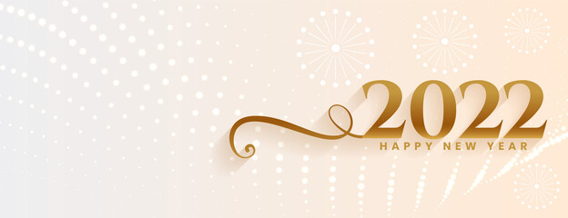 artistic 2022 new year golden banner design