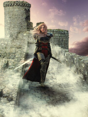 warrior princess fantasy castle