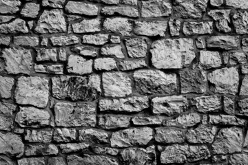 Old stone wall in black&white