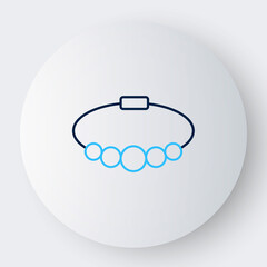 Line Bracelet jewelry icon isolated on white background. Bangle sign. Colorful outline concept. Vector